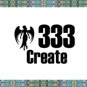 エンジェルナンバー 333 Create 30cm ウォールステッカー 転写式 黒 白 スピリチュアル 壁飾り