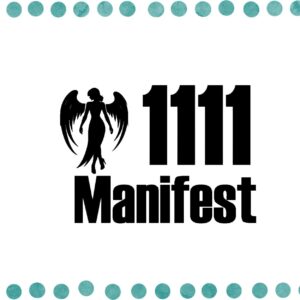 エンジェルナンバー 1111 Manifest ウォールステッカー 30cm 転写タイプ 黒背景白文字 スピリチュアル インテリア